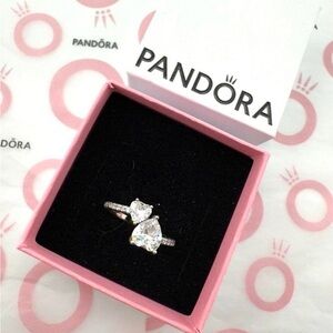Pandora Double Heart Ring